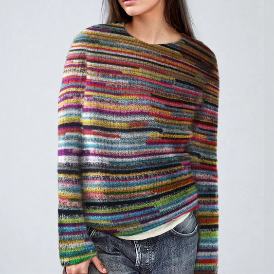 Patti | Jersey de punto a rayas de colores