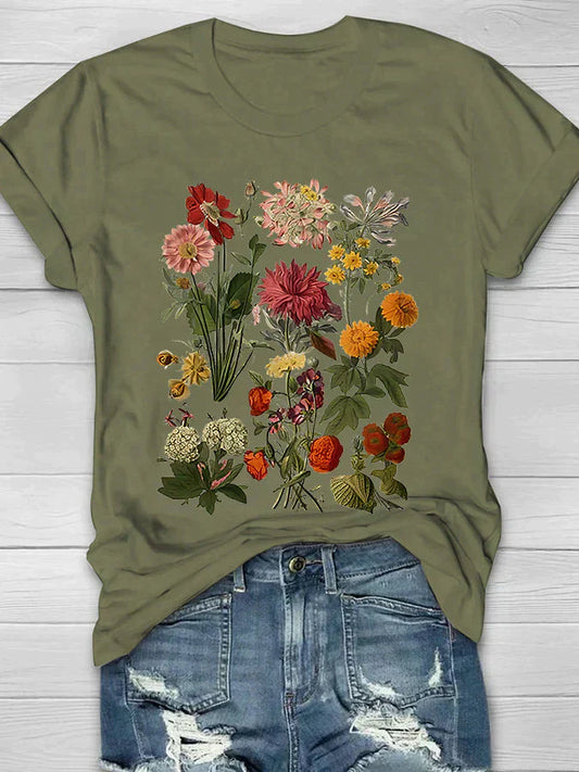 Yana | Camiseta Floral Vintage Estilo Retro para Casual Chic