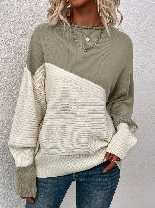 Julien - Elegante jersey de contrastes para mujer