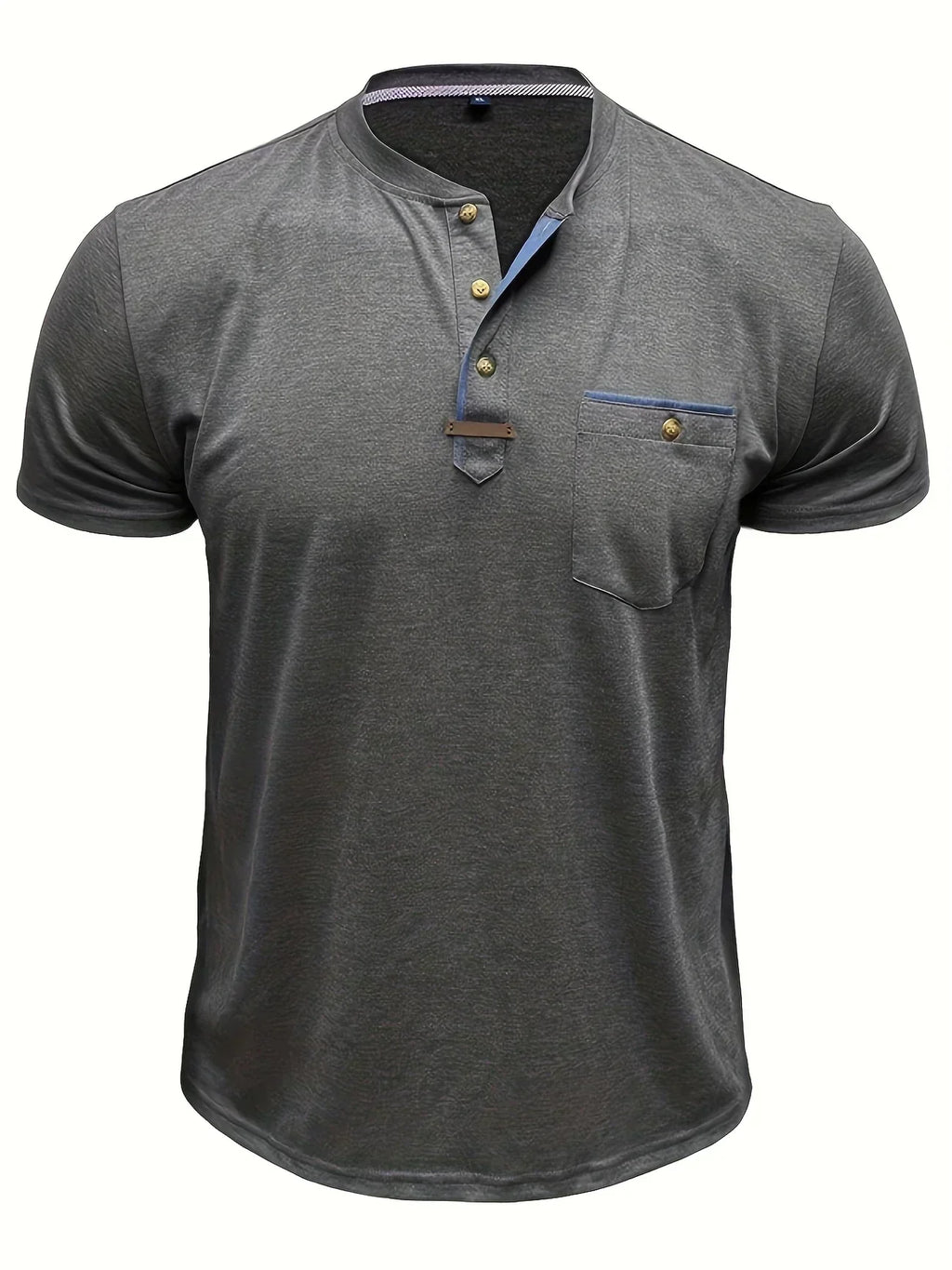 Męska Koszulka Henley Guzikami