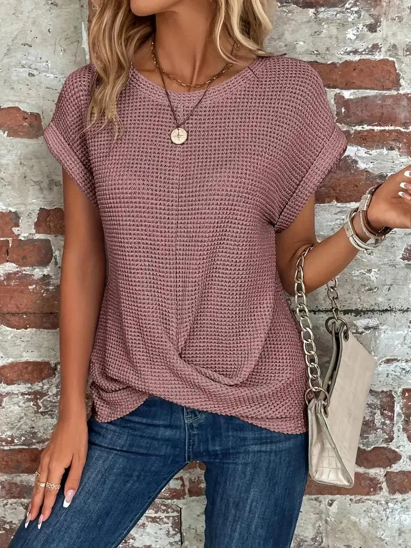 Camiseta de punto | Casual | Material transpirable | Perfecta para el día a día