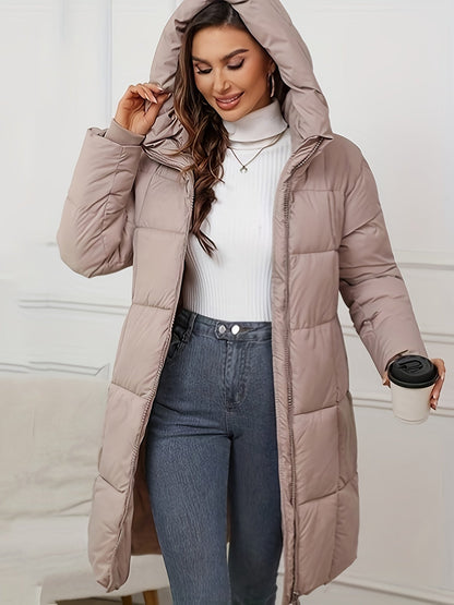 Chaqueta casual cálida con capucha para mujer | Ideal para otoño/invierno