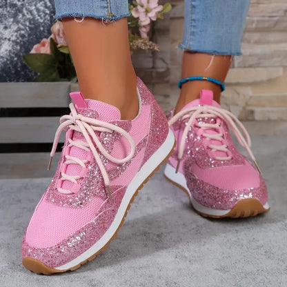 Zapatillas con lentejuelas para mujer