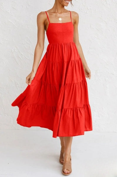 Vestidos línea A con tirantes