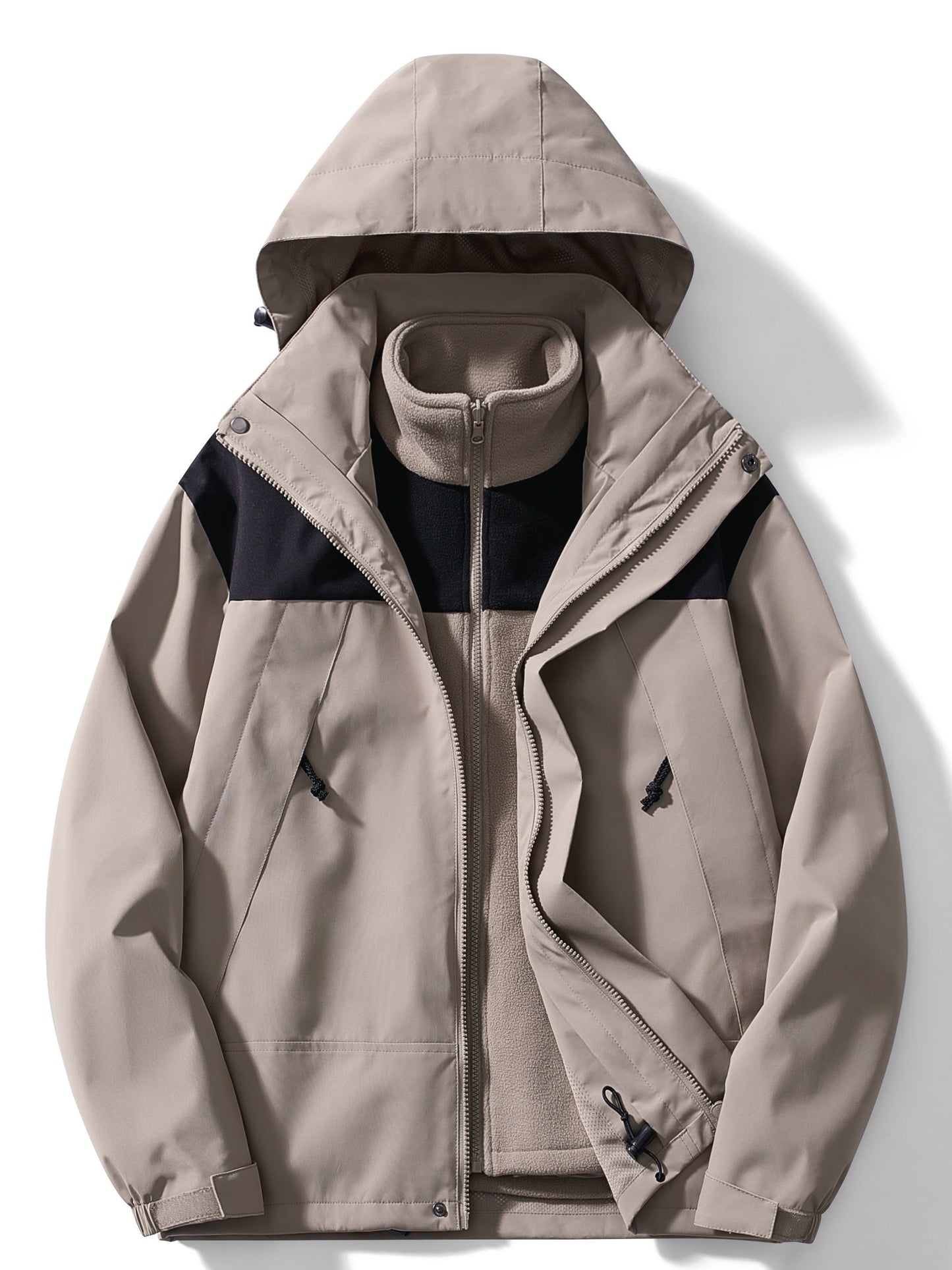 Chaqueta de invierno casual 3 en 1 con capucha para mujer | Ideal para otoño/invierno