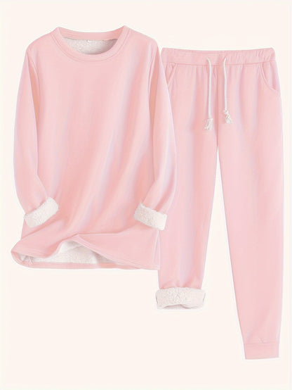 Ella | Conjunto de jersey térmico y pantalón de chándal de color sólido