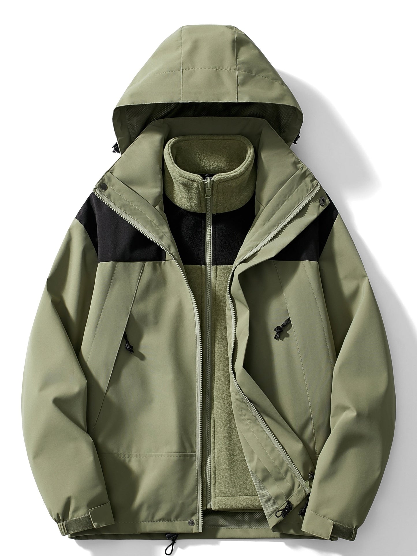 Chaqueta de invierno casual 3 en 1 con capucha para mujer | Ideal para otoño/invierno
