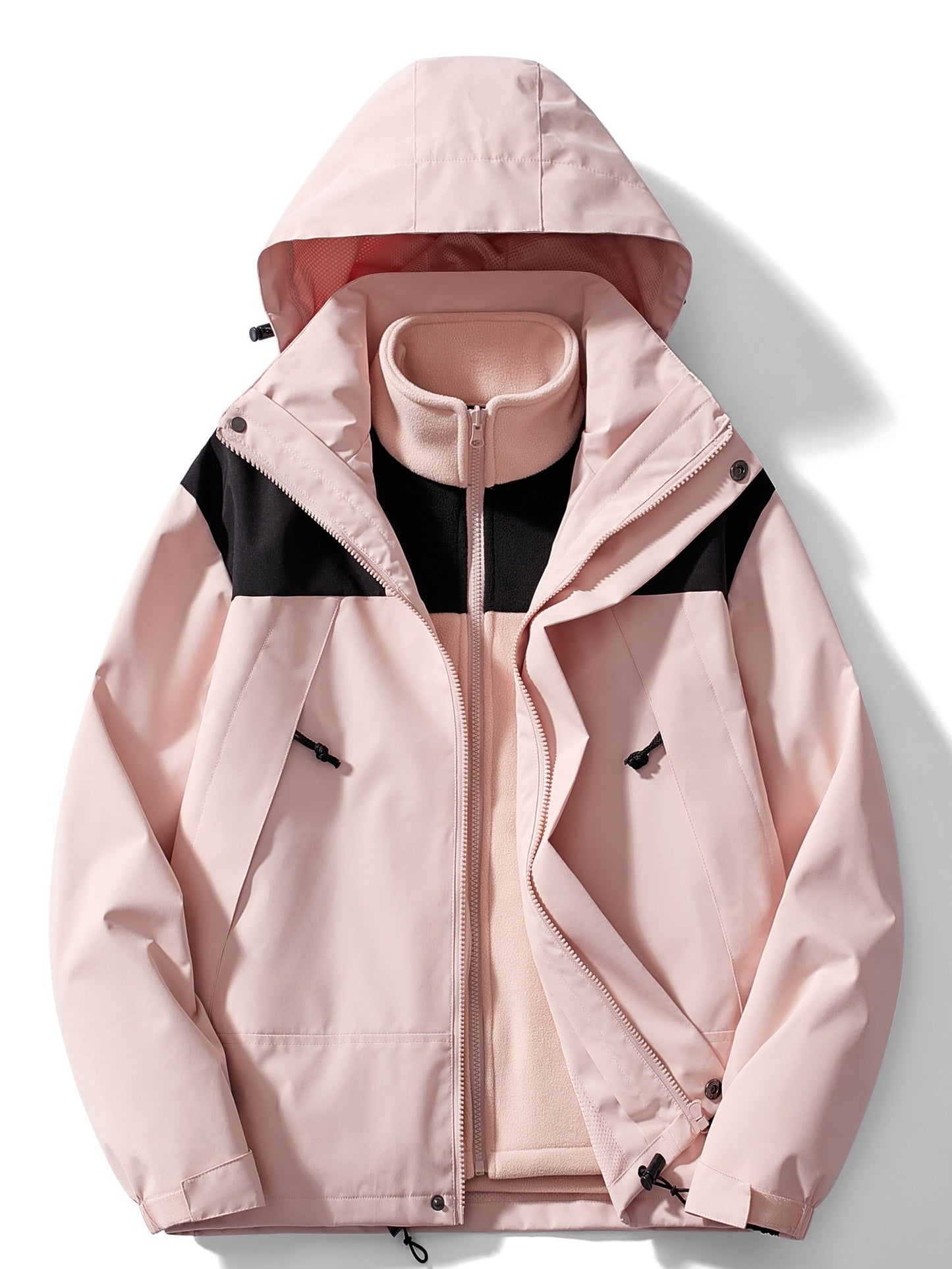 Chaqueta de invierno casual 3 en 1 con capucha para mujer | Ideal para otoño/invierno