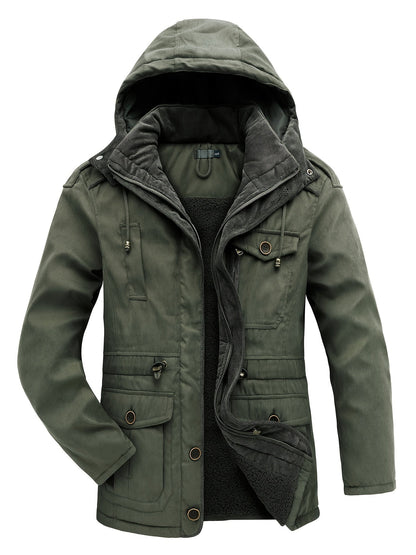 Casual de algodón estilo cargo chaquetas de invierno con bolsillos para los hombres | Perfecto para actividades al aire libre