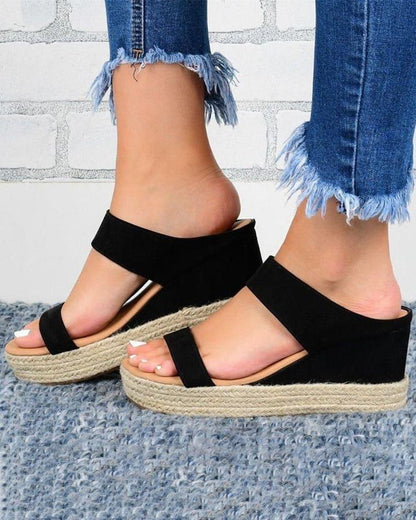 Sandalias Eirini | Sandalias de verano con cuña de paja