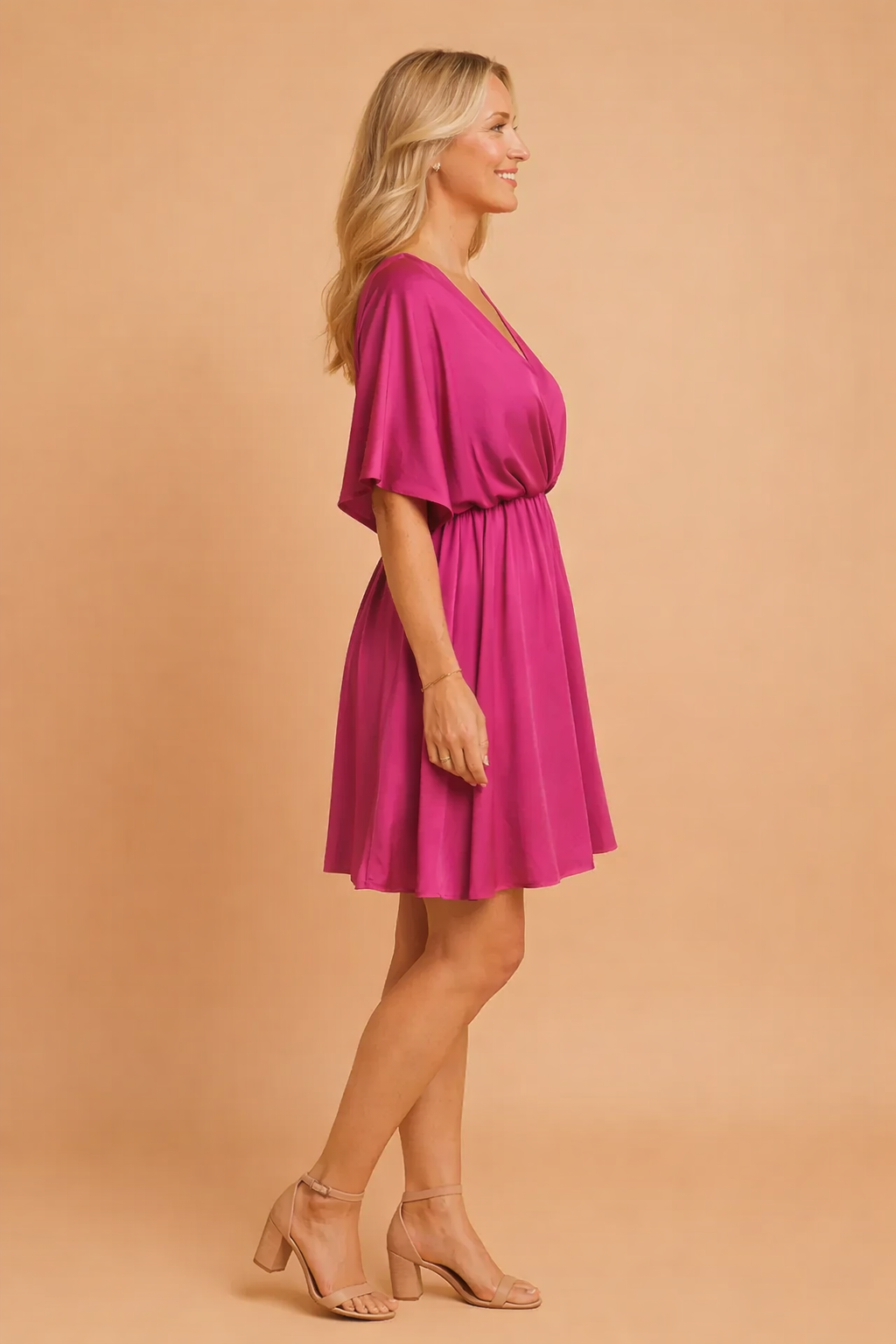 Damska Sukienka Mini V-Neck