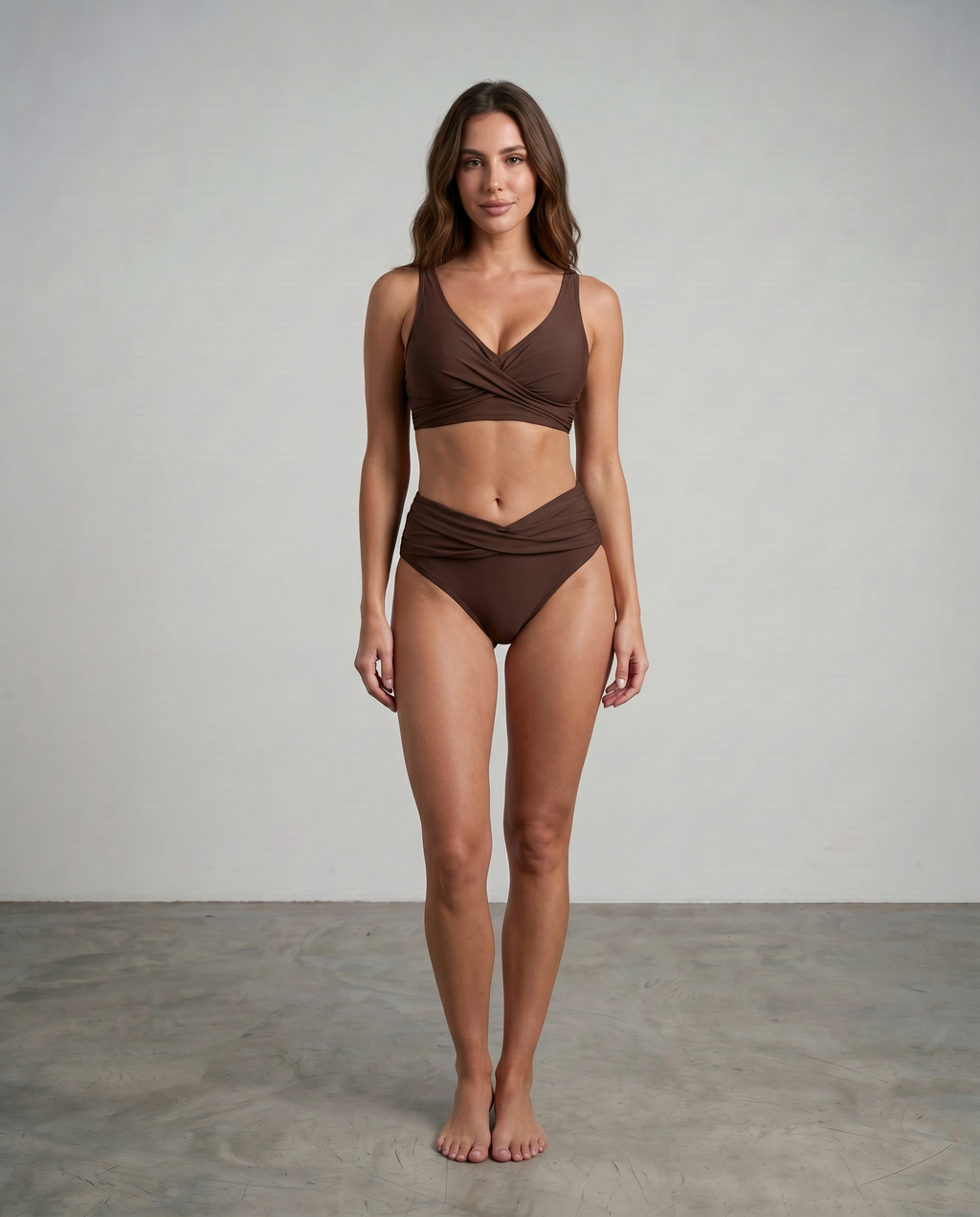 Damskie Bikini z Wysokim Stanem i Kopertą