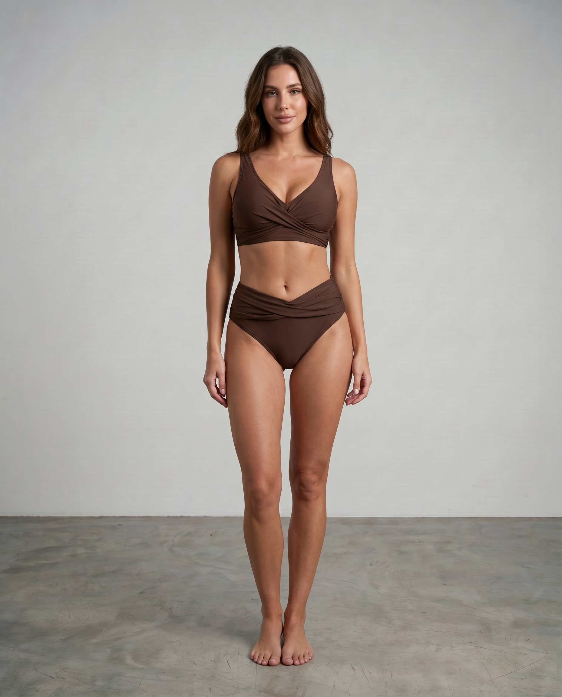 Damskie Bikini z Wysokim Stanem i Kopertą
