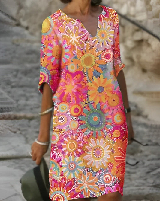 - Estampado de moda con medias mangas