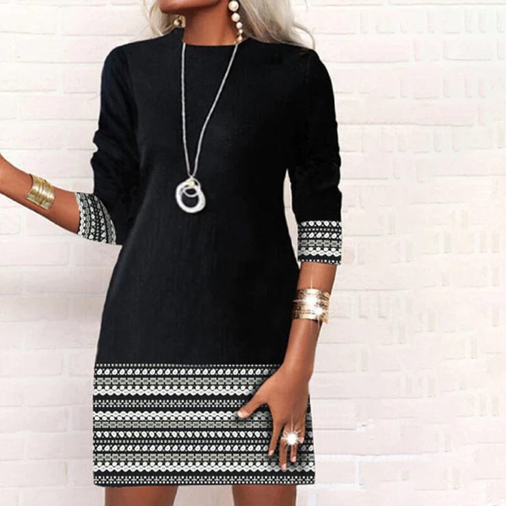 - Elegante vestido casual con estampado