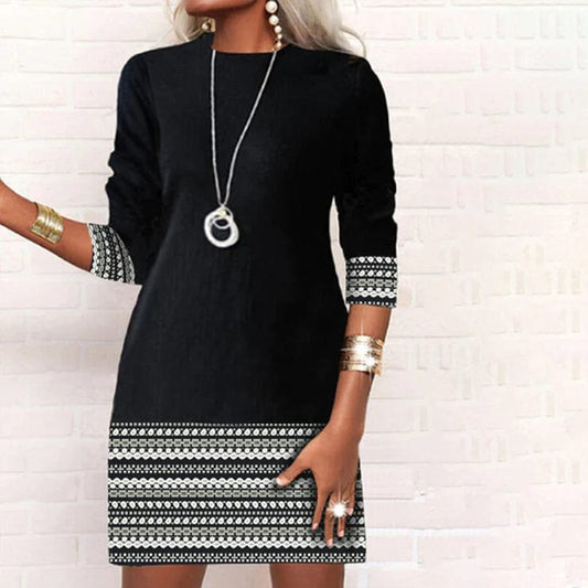 - Elegante vestido casual con estampado