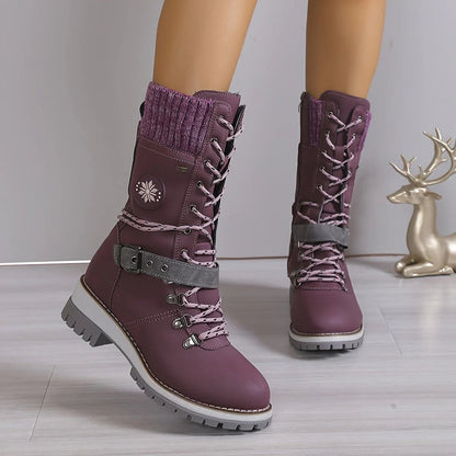 Botas altas de nieve de moda para mujer