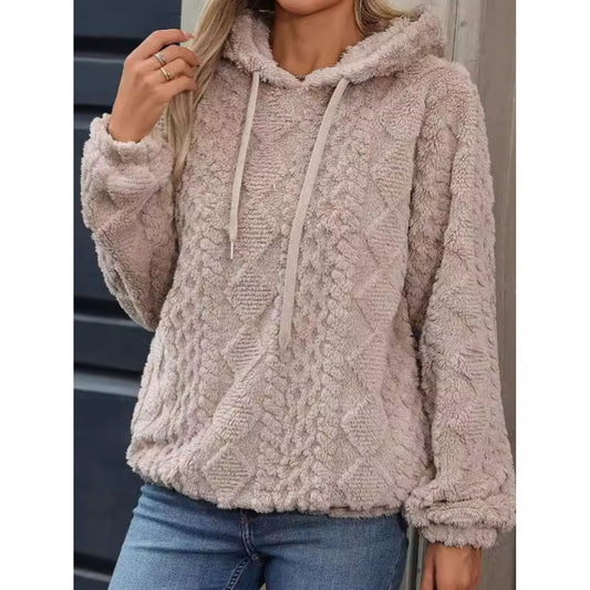 Mila | Sudadera de mujer con capucha de tejido suave, manga larga y cordón de ajuste
