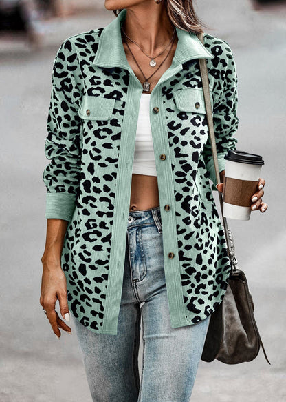 Chaqueta de leopardo para mujer