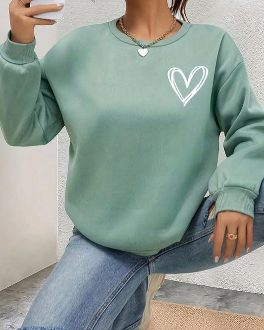 Jersey Ynelia | Jersey casual estampado corazón