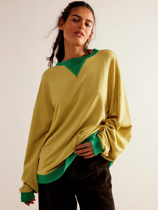 Linda | Suéter de colores con mangas farol Casual