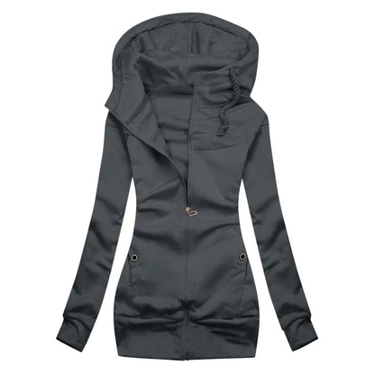 Elisa | Sudadera casual slim-fit con capucha y cremallera completa - ideal para otoño/invierno