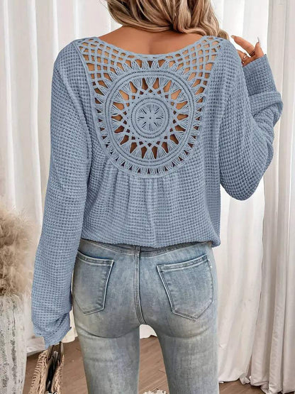 Jersey de punto para mujer con cuello en V