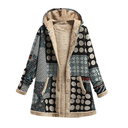 Chaqueta polar gruesa estampada | Seraphina