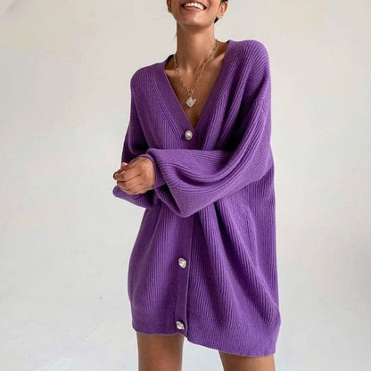 Chaqueta de punto oversize para mujer, elegante y cómoda