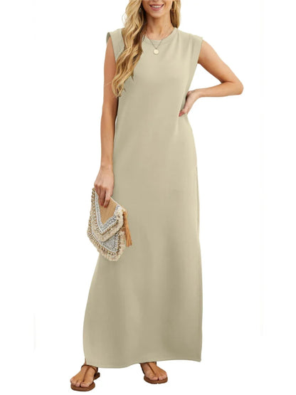 vestido casual holgado sin pliegues