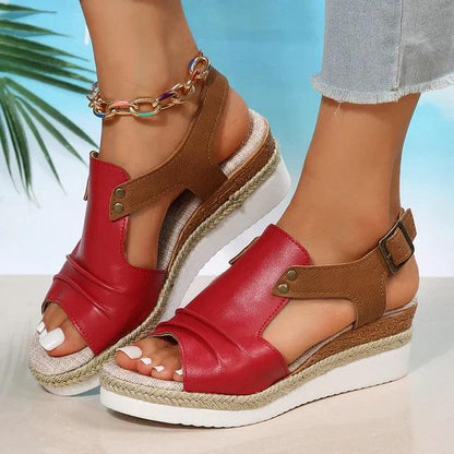 Faiga Sandals | Elegantes sandalias de verano con tacón de cuña