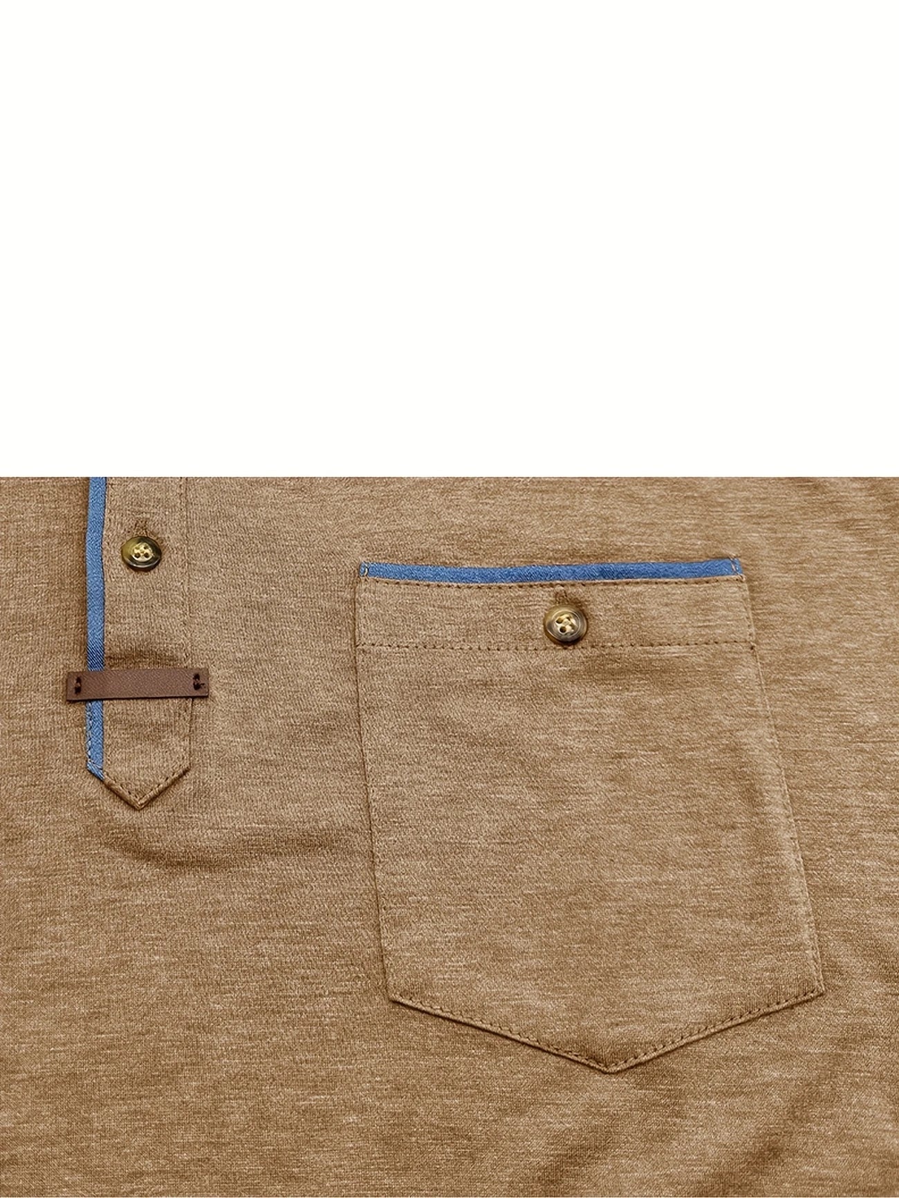 Męska Koszulka Henley Guzikami