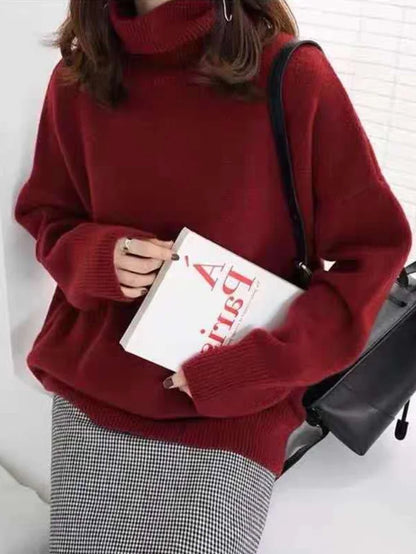 Eline | Jersey casual de cachemira de cuello alto para mujer