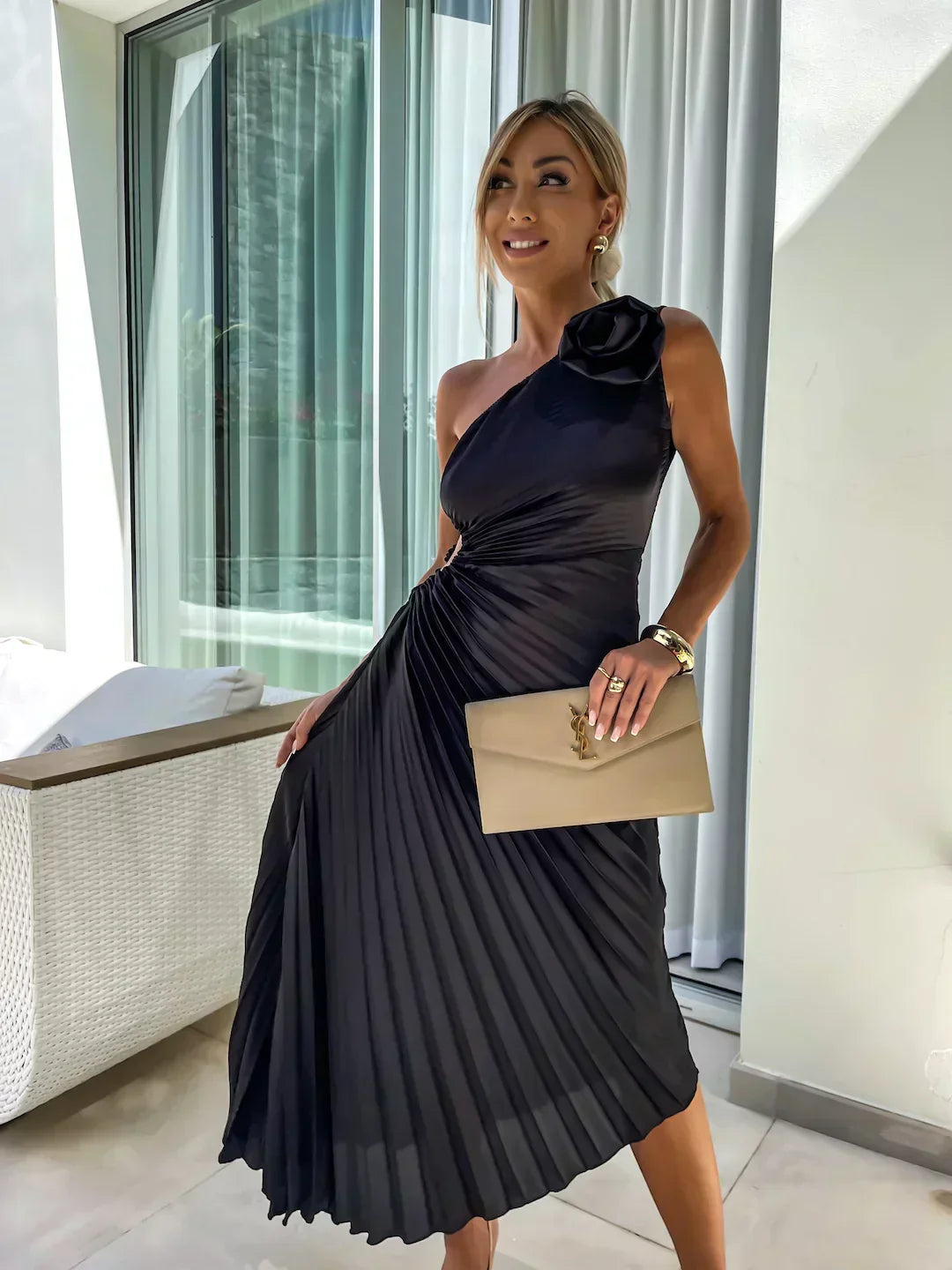 Elegancka Sukienka Jedwabna Damska