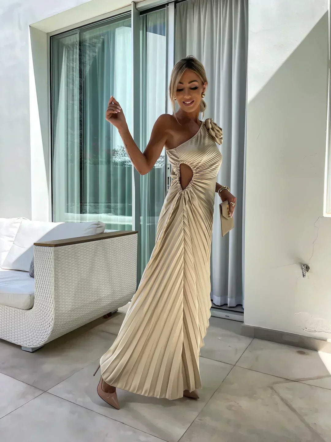 Elegancka Sukienka Jedwabna Damska