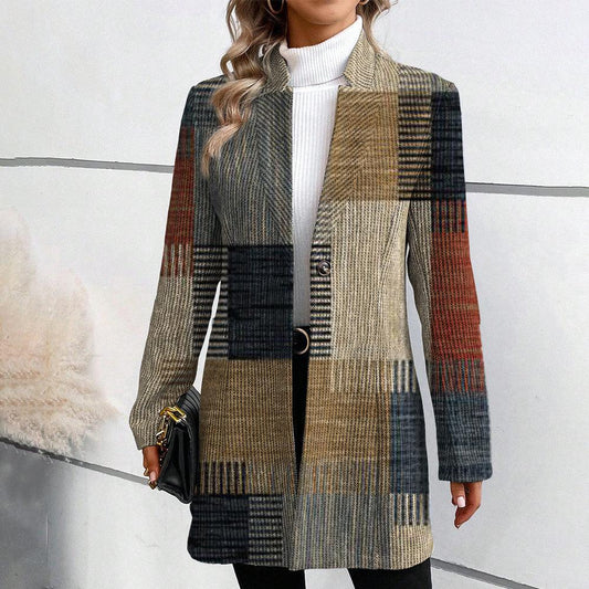 Marile™ | Elegante chaqueta blazer estampada