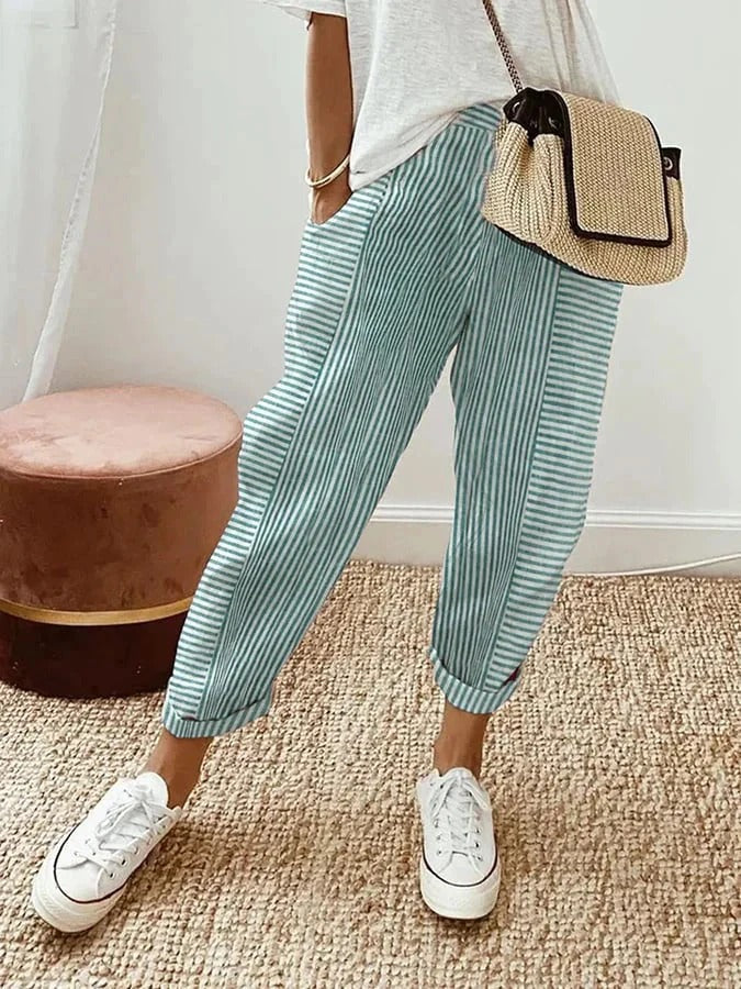 Pantalones a rayas Elegantes y versátiles