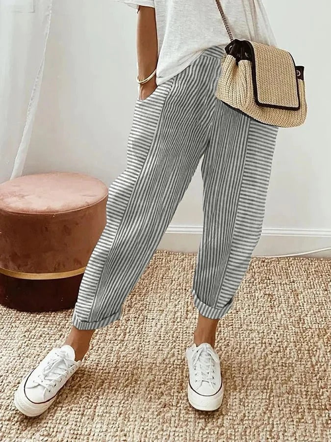 Pantalones a rayas Elegantes y versátiles