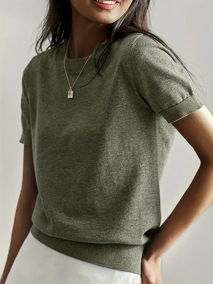 Magdalena - Jersey casual de manga corta para primavera