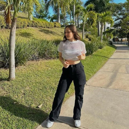 Pantalones cargo casual para mujer