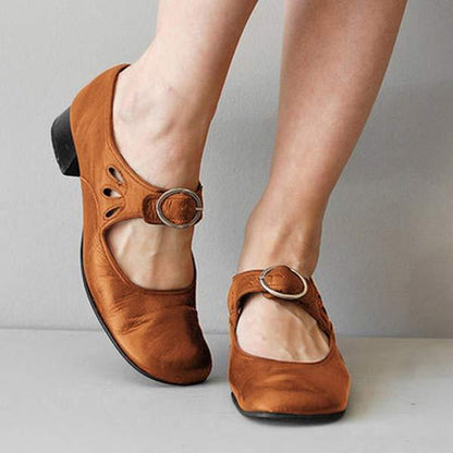 Tacones Hedda | Tacones redondos vintage ortopédicos