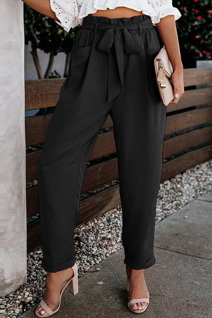 High Waist Bandage Casual Pantalones