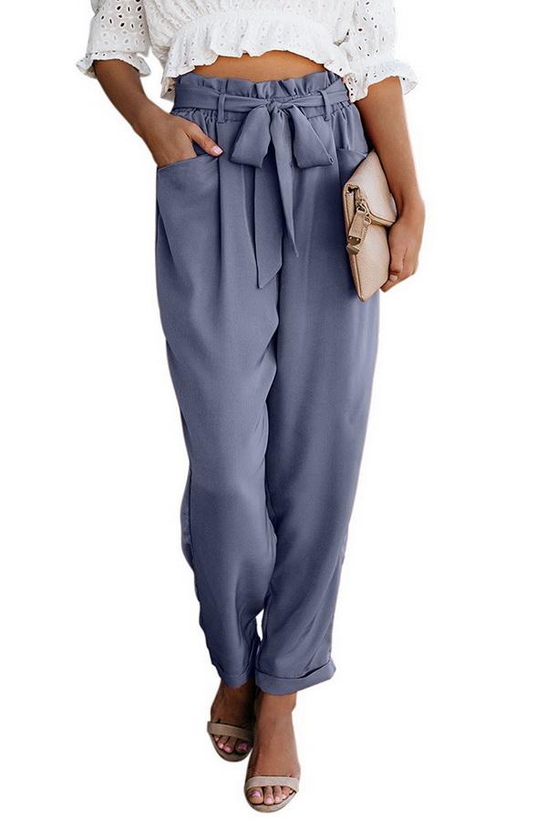 High Waist Bandage Casual Pantalones