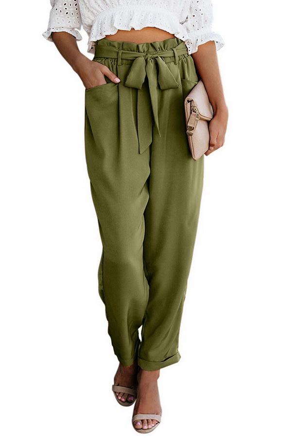 High Waist Bandage Casual Pantalones