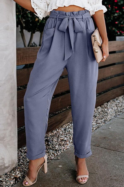 High Waist Bandage Casual Pantalones