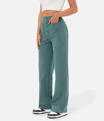 Cómodo pantalón de ocio elástico