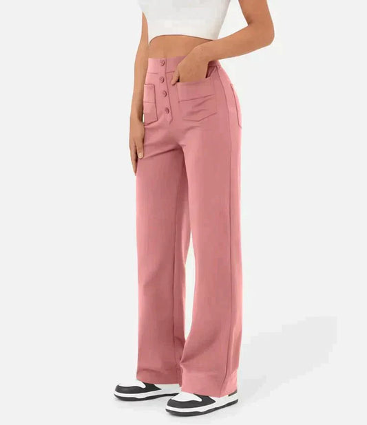 Cómodo pantalón de ocio elástico