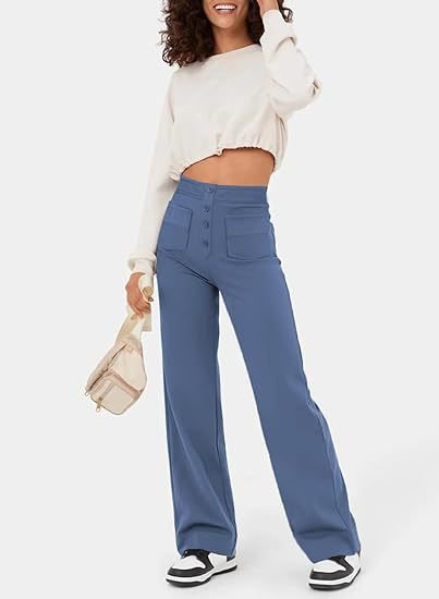 Cómodo pantalón de ocio elástico