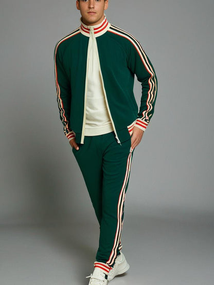 Conjunto de chándal a rayas y pantalón deportivo para hombre