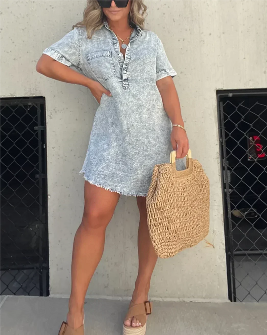Vestido Denim camisa-blusa